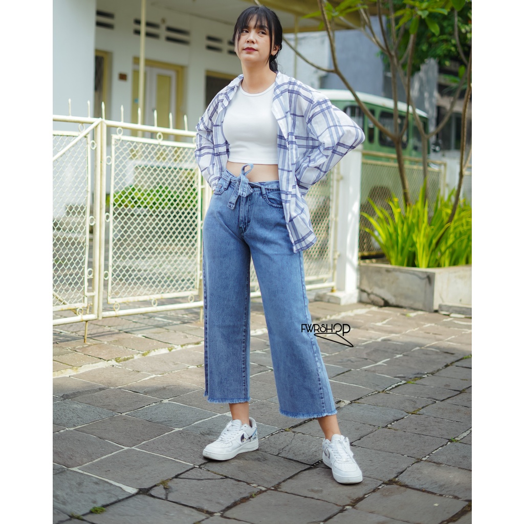 FWR - CELANA KULOT JEANS GIALDA