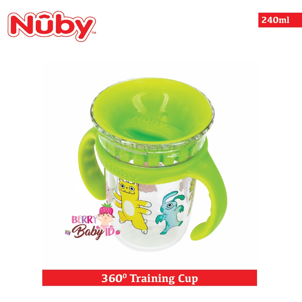 Nuby Tritan Smart Cup Gelas Minum Bayi Anak Training Cup BPA Free Berry Mart