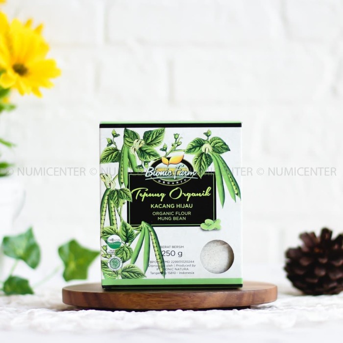 

cs777vv Bionic Farm Organic Mung Bean Flour | Tepung Kacang Hijau Organik 250G Da01D100