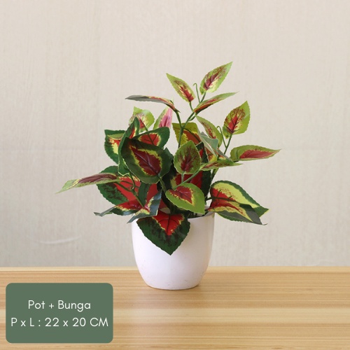 Retaily PT37 Pot Tanaman Hias Bunga Hias Plastik Ornamen Pot Bongsai Artificial Flower Decoration