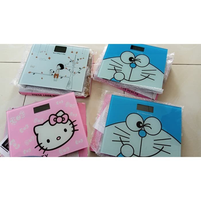 Timbangan Berat Badan Kesehatan Digital Karakter Lucu