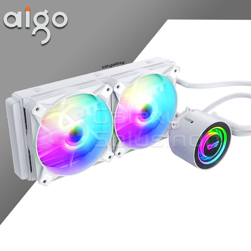 AIGO DARKFLASH DX240 TWISTER ARGB Liquid CPU Cooler - White