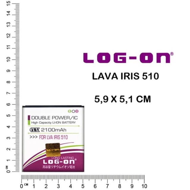 BATERAI LAVA IRIS 510 - BLV-33 - LOG ON DOUBLE POWER BATTERY BATRE