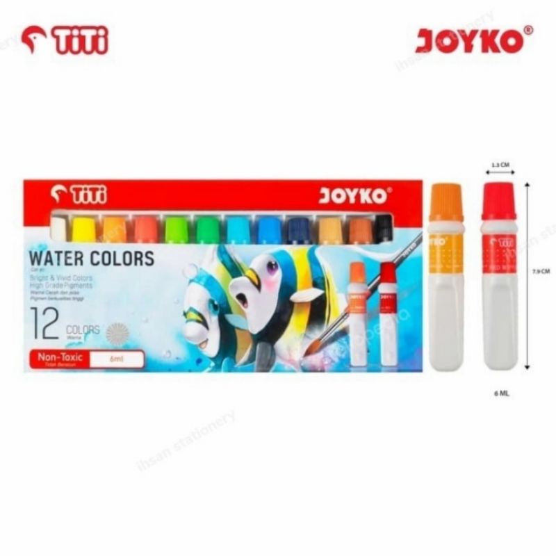 

Water Colour Cat Air Joyko WAC-6ML-12 Warna (1 Set)