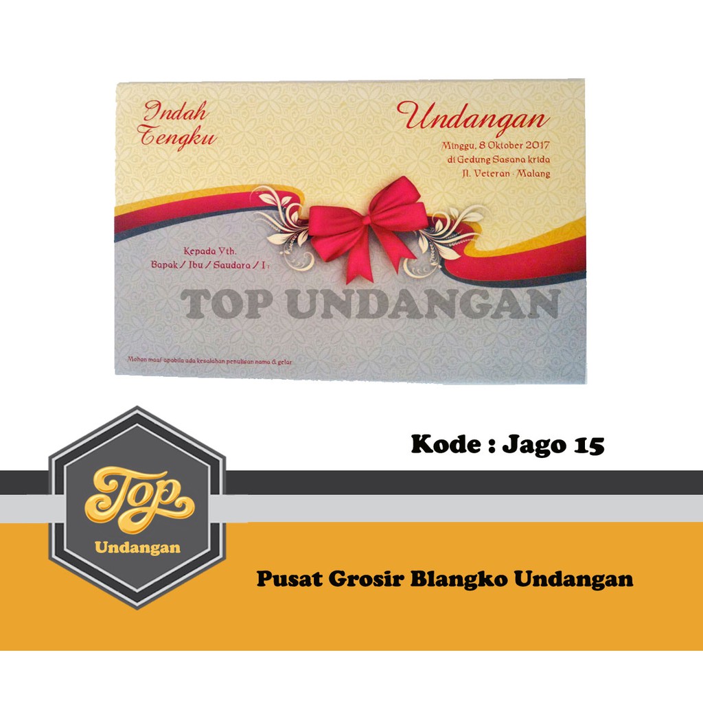 Blangko Undangan Jago 15 Harga Murah Isi 100