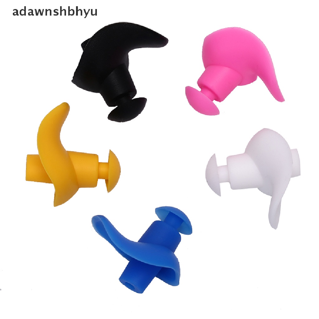 Adawnshbhyu 5pasang Ear Plug Busa Anti Bising Silcone Lembut Untuk Renang Tidur Kerja Musim Panas