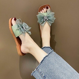 GROSIRTAS TG1602 Sandal Flat Wanita Import Motif Pita Polkadot / Sandal Wanita Simple Trendy