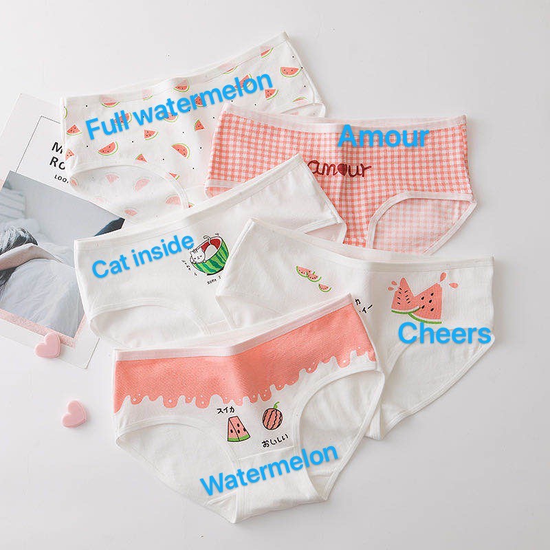 VS - Jepang CD imut fashion Undies Celana Dalam Wanita Polos high quality katunimport CD C70