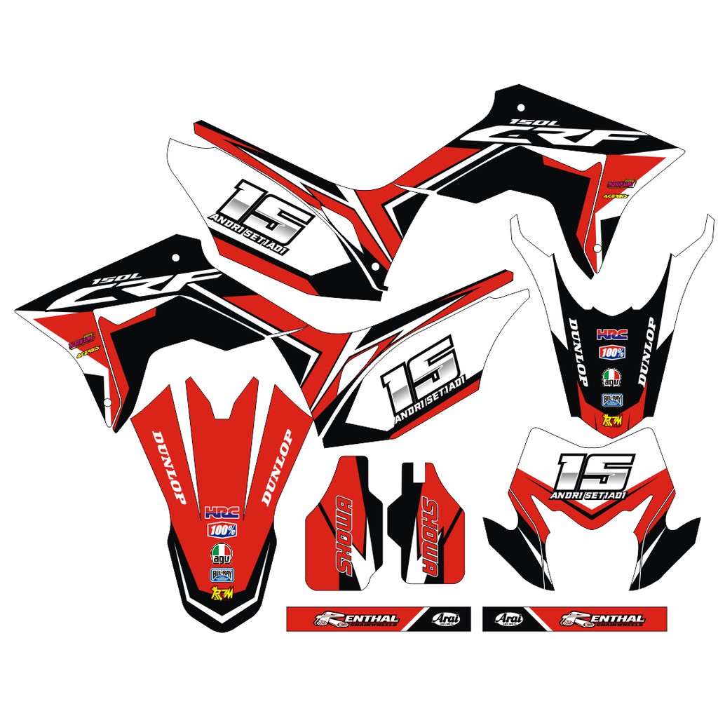 Sticker DECAL CRF 150 L Bisa Custom Stiker Honda CRF 150 L  (33)