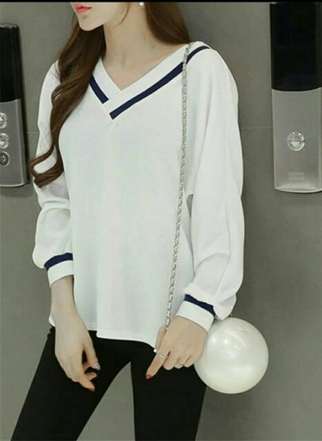 BLOUSE DIAN-V/ BLOUSE TANGAN PANJANG