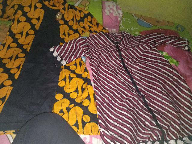 Tunic Santika Parang Kombi Tunic Batik Cewek Tunik Batik Wanita Seragam Batik Kerja Solo Modern