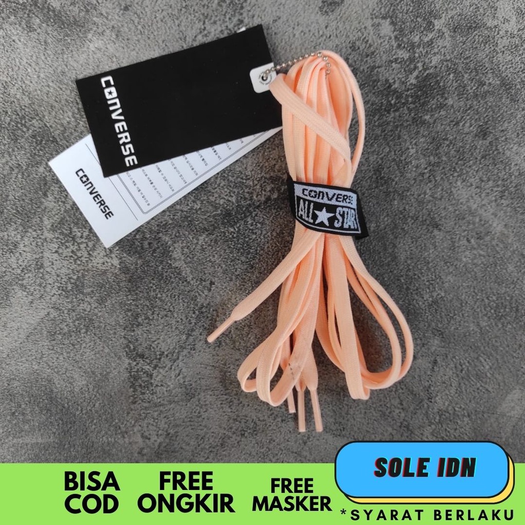 TALI SEPATU SHOELACES CONVERSE ALL STAR / TALI SEPATU FLAT PIPIH SNEAKERS ORIGINAL PANJANG 110-120CM