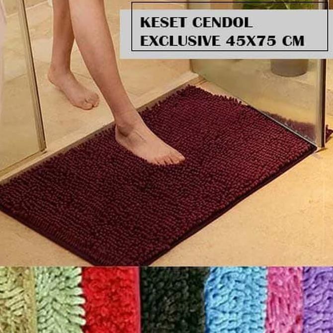 Keset Cendol Anti Slip / Keset Kaki, Keset Microfiber / Keset Kaki Menyerap Air, Keset Kamar Mandi