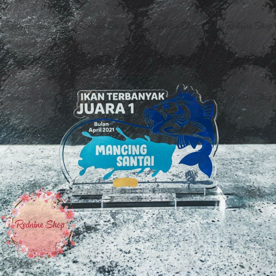 Plakat Custom / Mancing Mania / Thropy/Piala Mancing Ikan/Piala Kontes Cupang