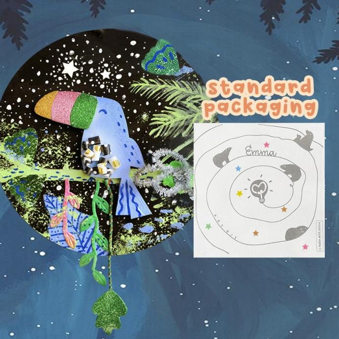 

Toucan Starry Night by Emma Art Kit. Complete Painting Set / Art Kit.