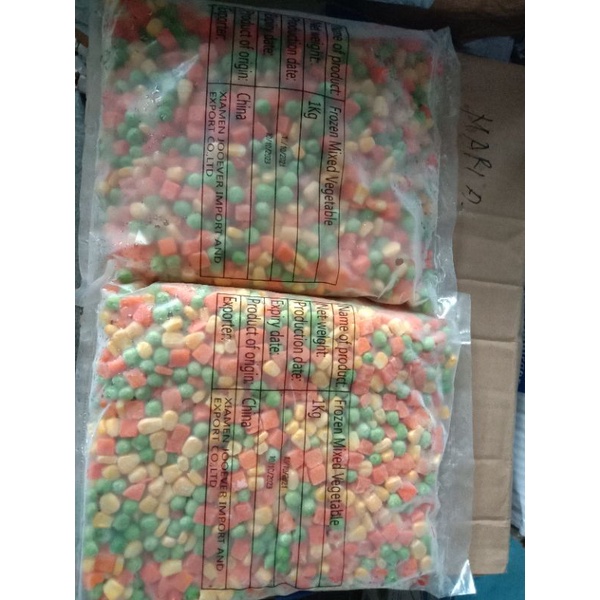 Mix vegetable Frozen import kemasan 1kg