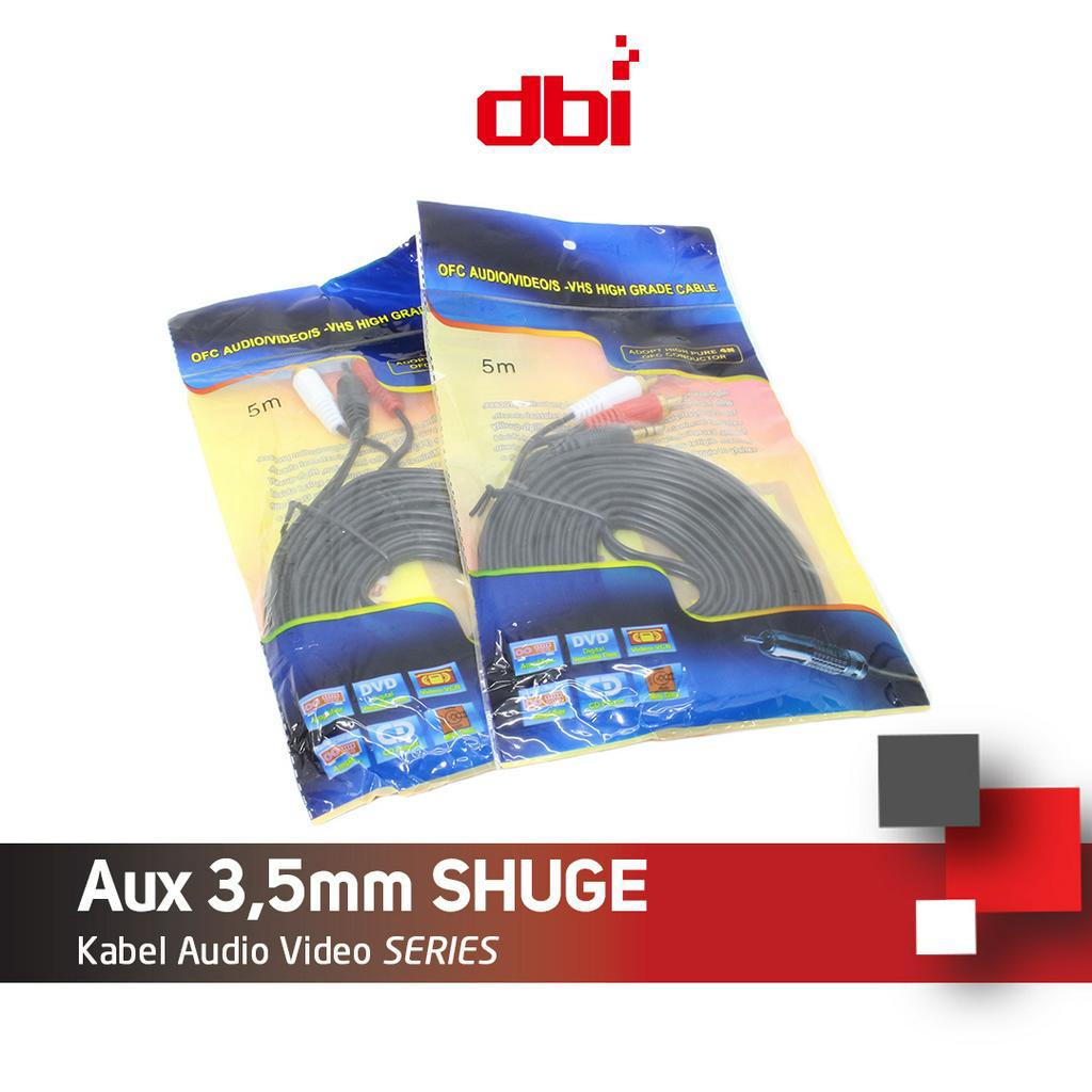 Kabel Audio Aux Jack Audio 3,5MM Male to RCA Shuge Panjang1,2M 5M