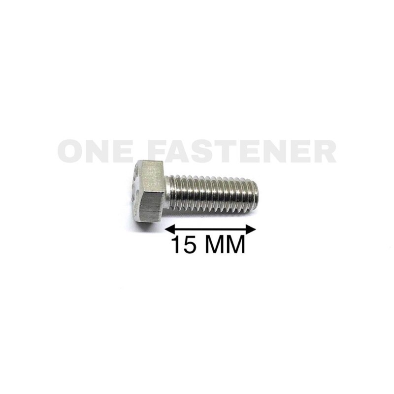 Baut Mur M6x15 Stainless Steel Anti Karat Bolt Sus 304 Baut 10