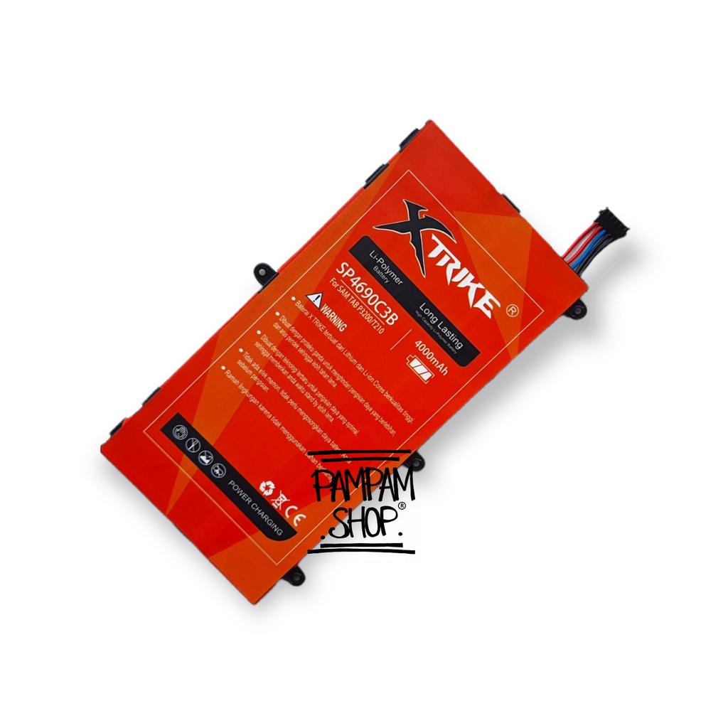 Baterai XTRIKE Double Power Original Samsung Galaxy Tablet Tab 3 P3200 T4000E T210 T211 Batre Batrai