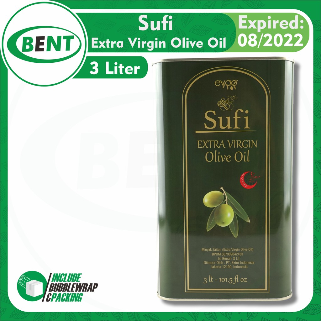 Sufi Extra Virgin Olive Oil 3 Liter | Minyak Zaitun Turki Turkey