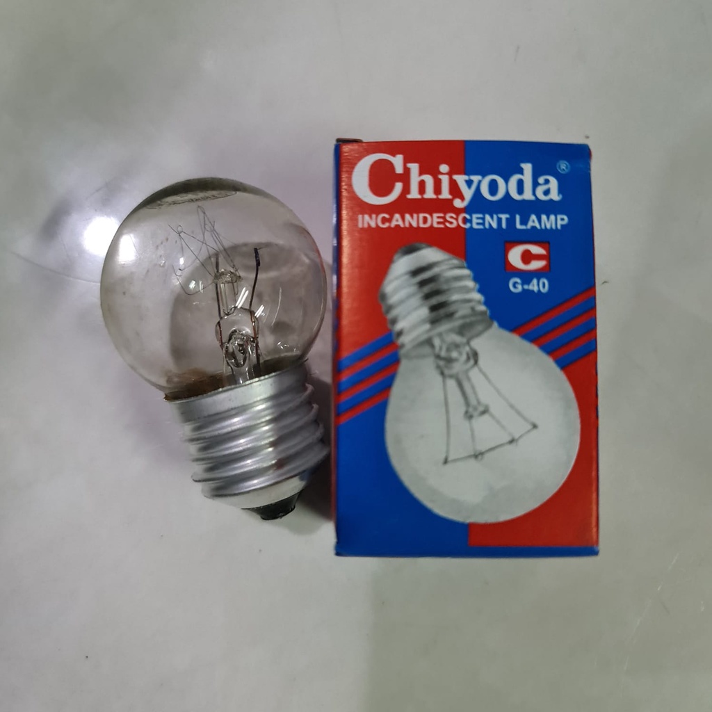 Lampu Pemanas Bohlam Pijar Kuning Clear 5 Watt merk Chiyoda untuk Mesin Tetas Ayam Panas - PENGHANGA