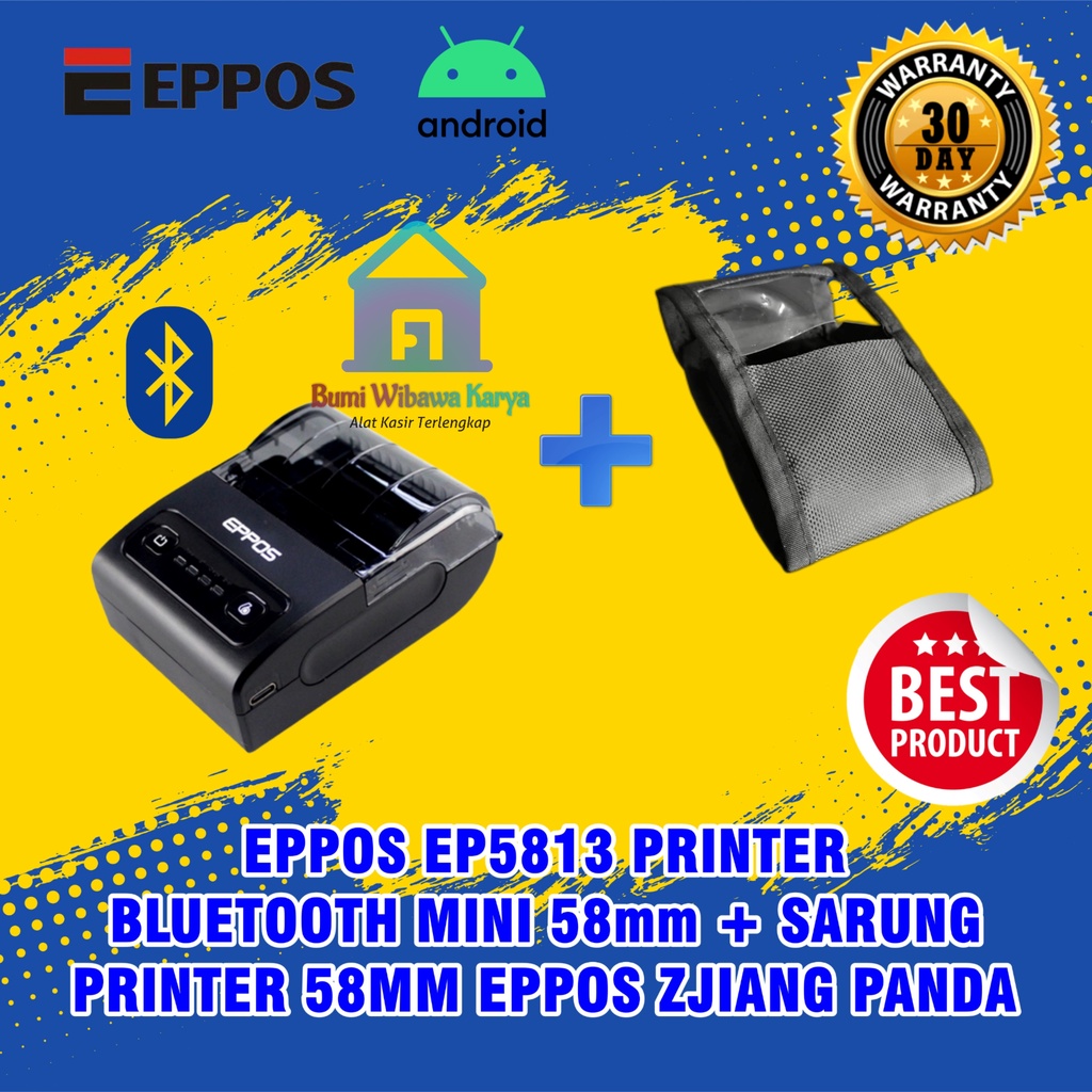 EPPOS EP5813 Printer Bluetooth Mini 58mm + SARUNG PRINTER 58MM EPPOS ZJIANG PANDA