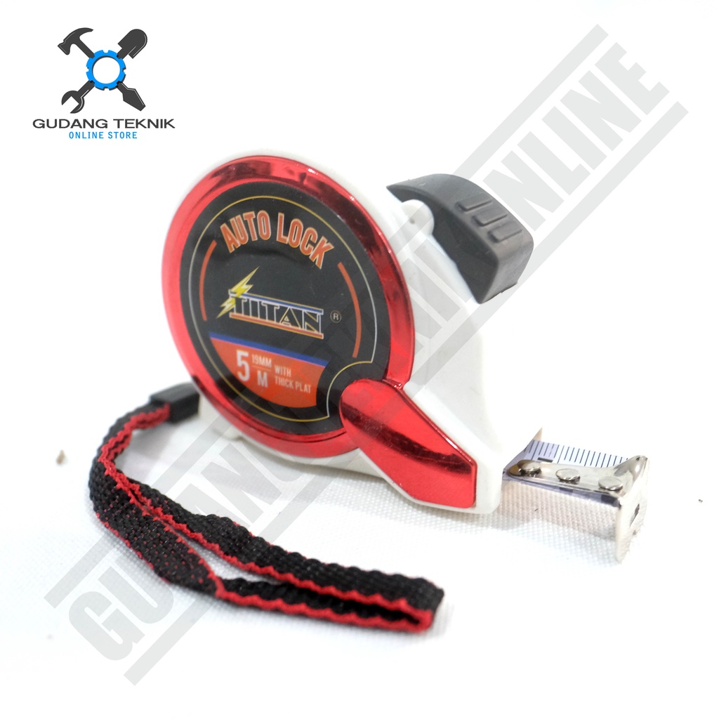 Meteran 3M 5M 7.5M TITAN AUTOLOCK / Rol Meteran Besi 3 5 7.5 Meter - Steel Measuring Tape TITAN