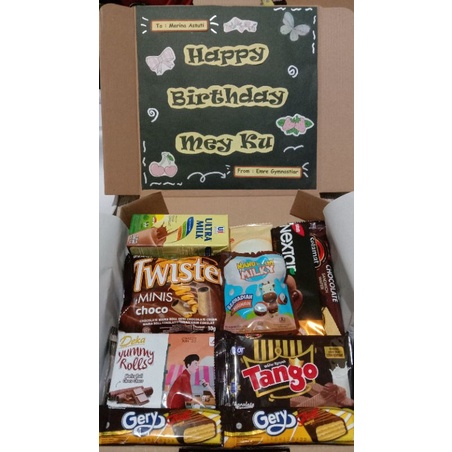 Hampers Snack Box Ulang Tahun / wisuda / anniversary/ PAKET COKLAT