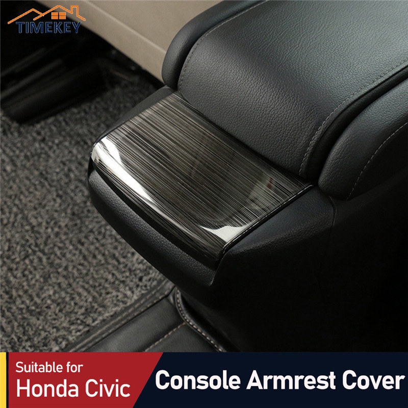 TK Car Center Console Armrest Box Sequins Cover Styling Stickers For Honda Civic 2016-2019 Accessories Interior