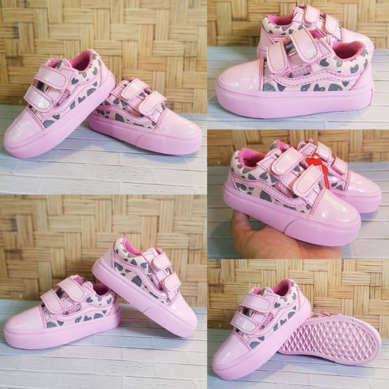 SEPATU ANAK VANS KIDS OLD SKOOL PINK LOVE PREPET SIZE 16-35