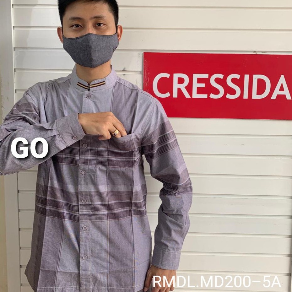 gos CRESSIDA KOKO/TAQWA Pakaian Pria Atasan Baju Muslim Kemeja Hem Reguler Original Lengan Panjang