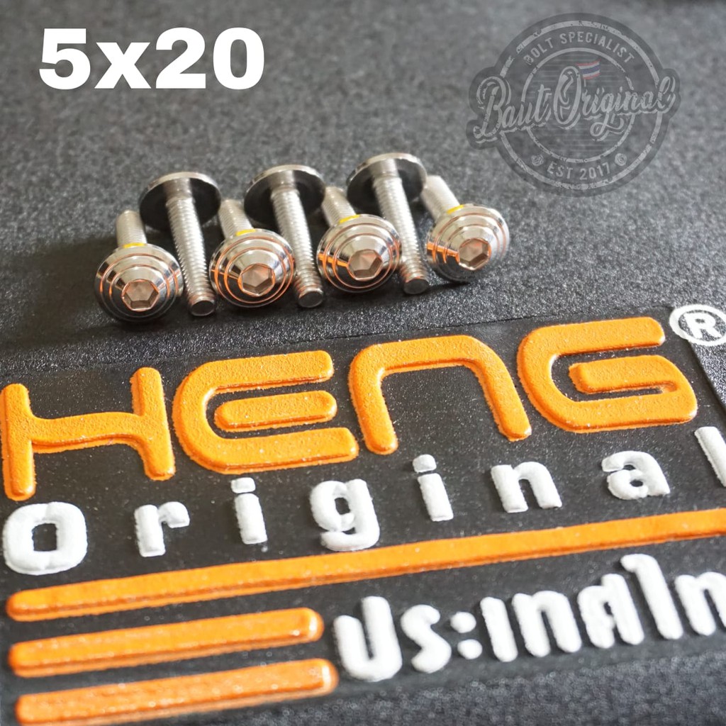 baut probolt silver payung garis ulir tutup tangki ninja r dan rr original heng