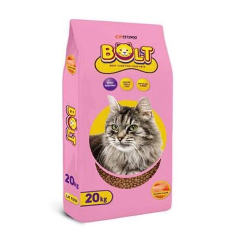 (REPACK 1 KG) Makanan Kucing Bolt rasa Salmon