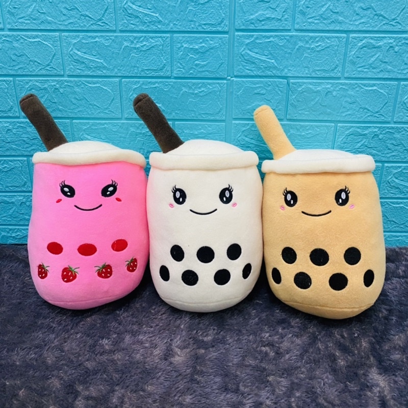 Boneka Boba Milk Tea LED Diameter 20cm Berlabel SNI