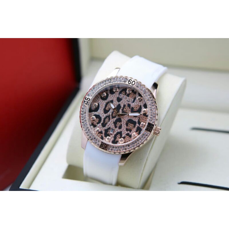 jam tangan wanita/cewek GUESS LEOPARD