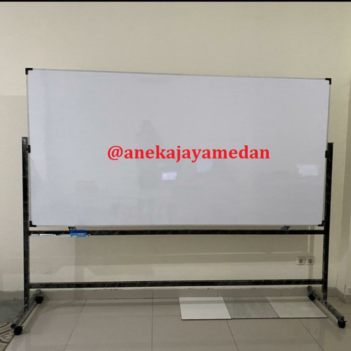 

Papan Tulis White board 120x240 cm Standing | MAGNET | Medan