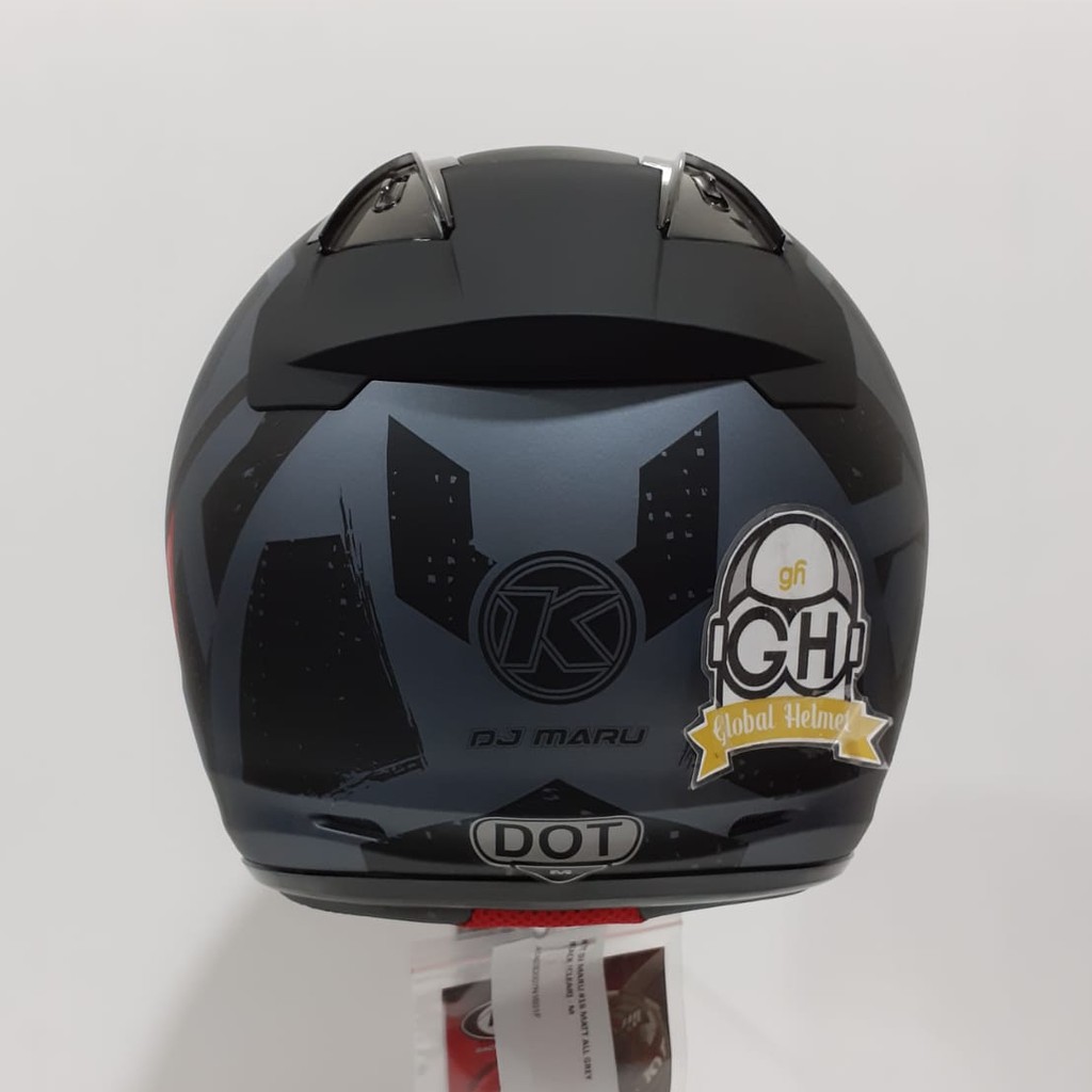 HELM HALF FACE KYT DJ MARU KYT DJMARU MOTIF #16 GUNMATE DOFF BLACK #16