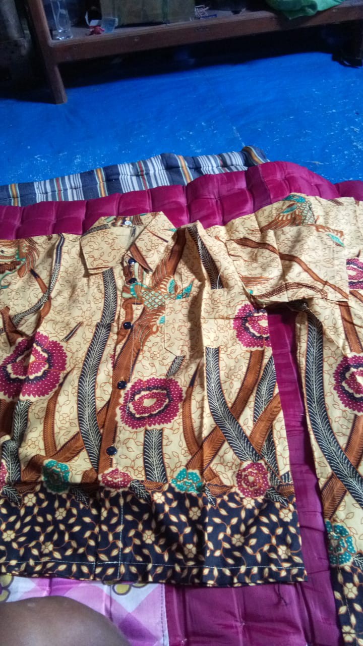 Batik Couple Keluarga Sania Ruffle Ori Ndoro Jowi Dnt Cirebonan