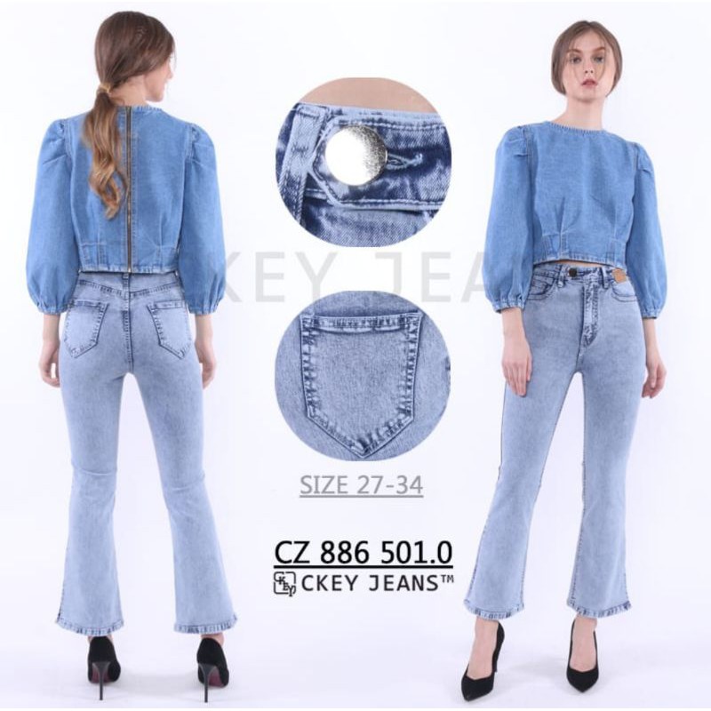 CUTBRAY 8/9 SNOW BLUE CKEY JEANS