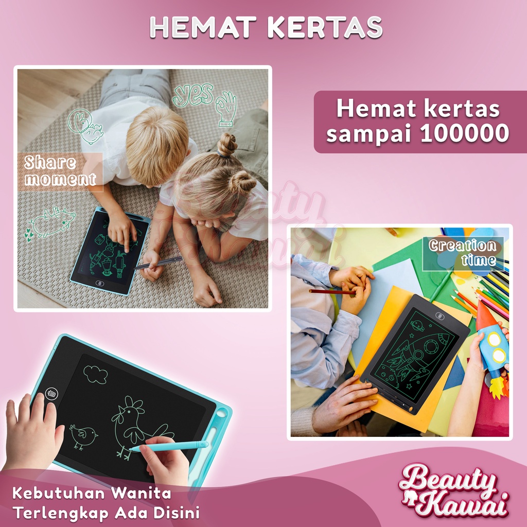 LCD Writing Tablet 8,5 Inch Papan Tulis Mainan Anak LED Drawing