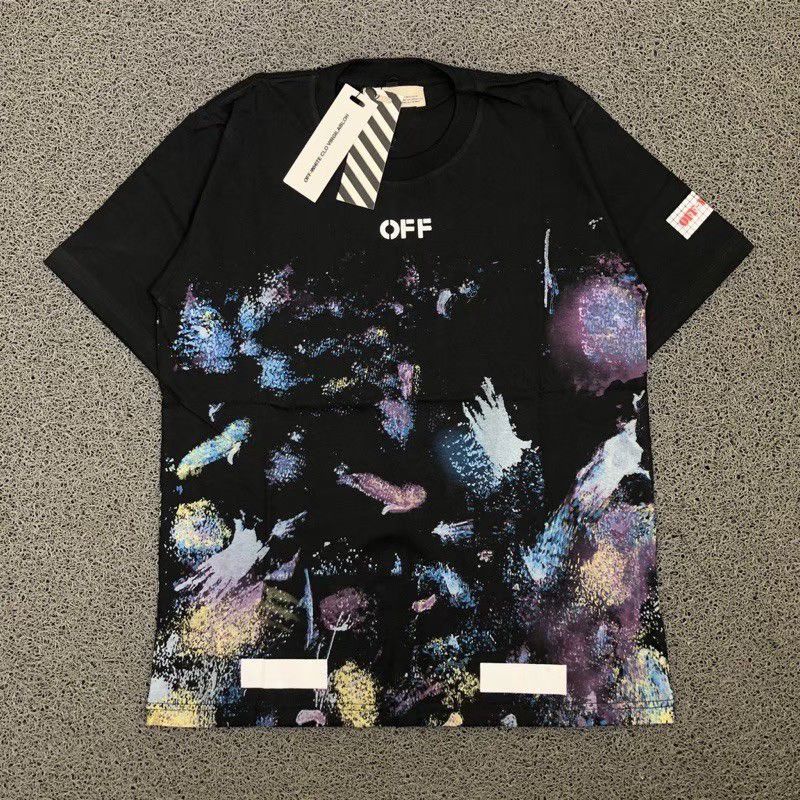 KAOS PRIA OFF WHITE - KAOS TSHRIT OFF WHITE GALAXY