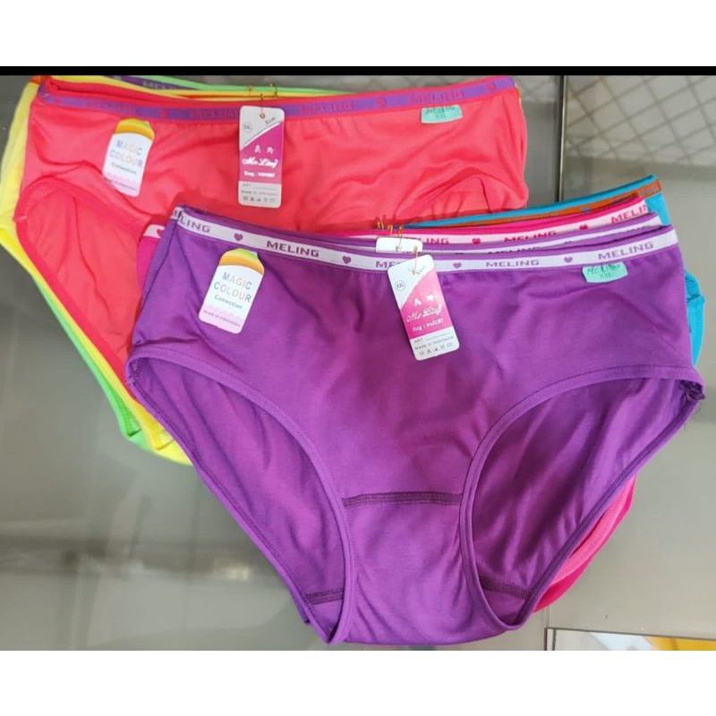 12 PCS/Lusinan Celana Dalam Wanita Cd Perempuan Meiling Art 1091
