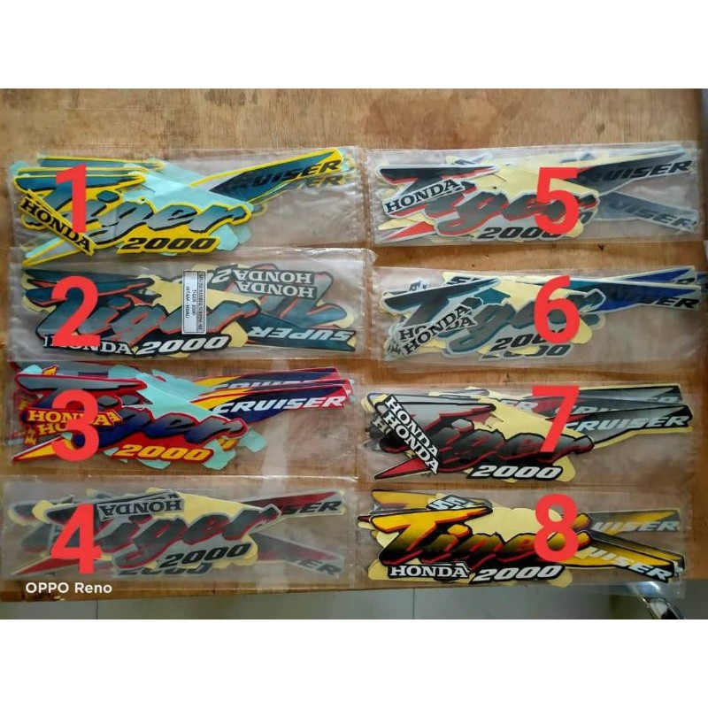 (Bisa Cod) striping stiker Lis standart Motor Honda tiger 2000