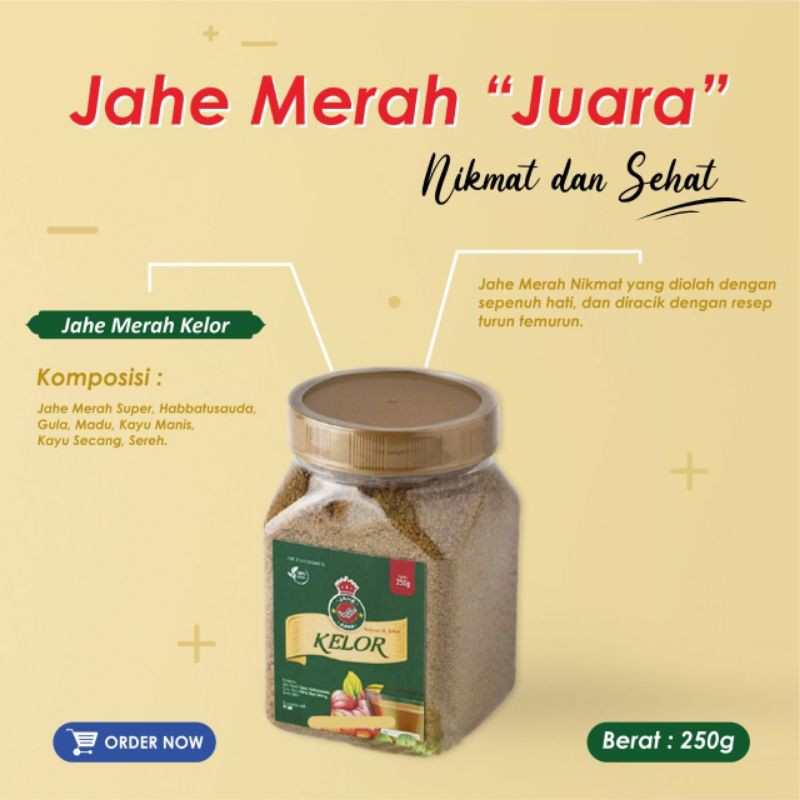 

Jahe merah juara daun kelor 250gram