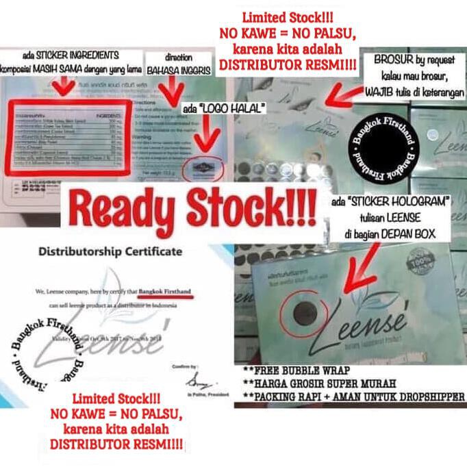 BERKUALITAS  Leense Slim Thailand / OBAT DIET PELANGSING BADAN 100% ORGANIC