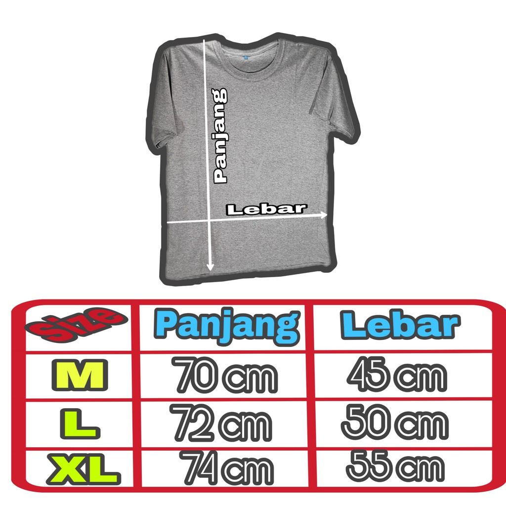 K484 - ATASAN KAOS OBLONG PRIA SOFT COMBED BERKUALITAS SIZE ML -  XL