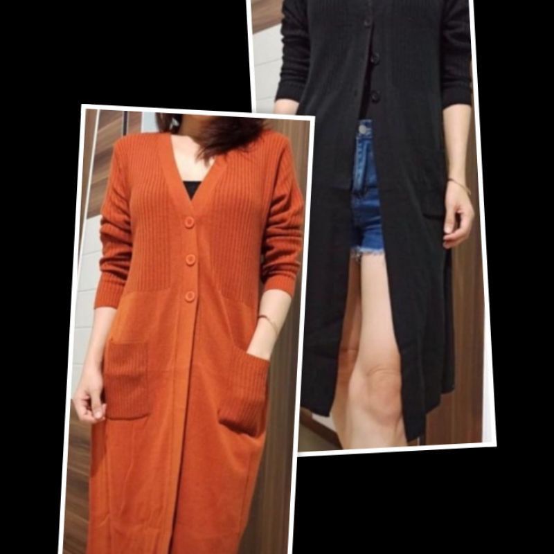 Long Cardigan Rajut Long cardi Jumbo Long Cardigann fashion muslim Cardigan Rajut