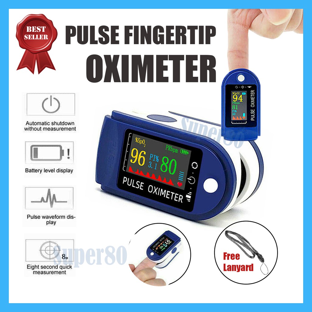 Pulse Oximeter Fingertip LK88 Oxymeter Digital Alat Ukur Kadar Oksigen SpO2 &amp; Detak Jantung Oxi Oxy