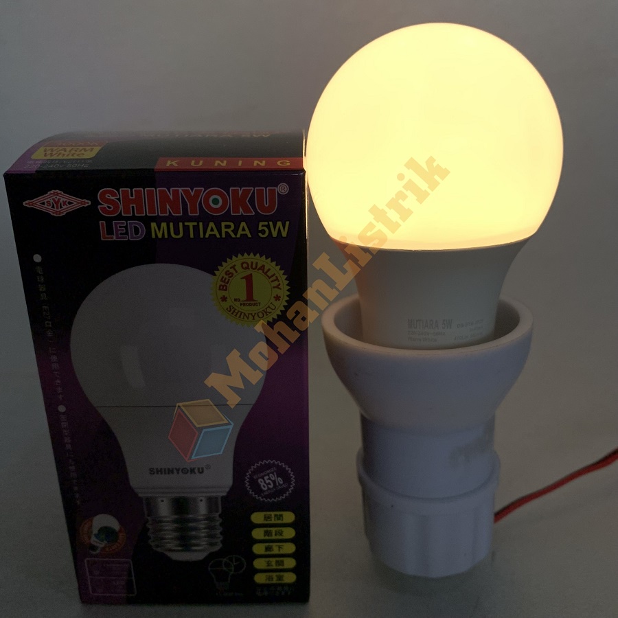 Lampu Led Shinyoku 5 Watt Bohlam Led 5W Bergaransi Putih Kuning