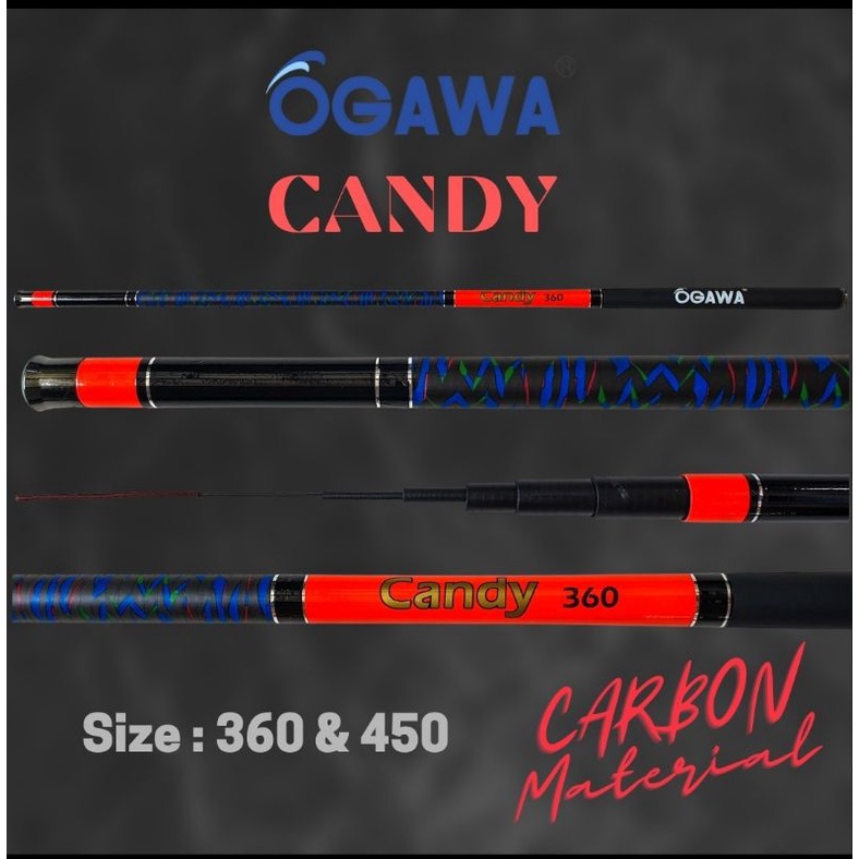 JORAN TEGEK OGAWA CANDY 360 450 RUAS PANJANG CARBON KUAT